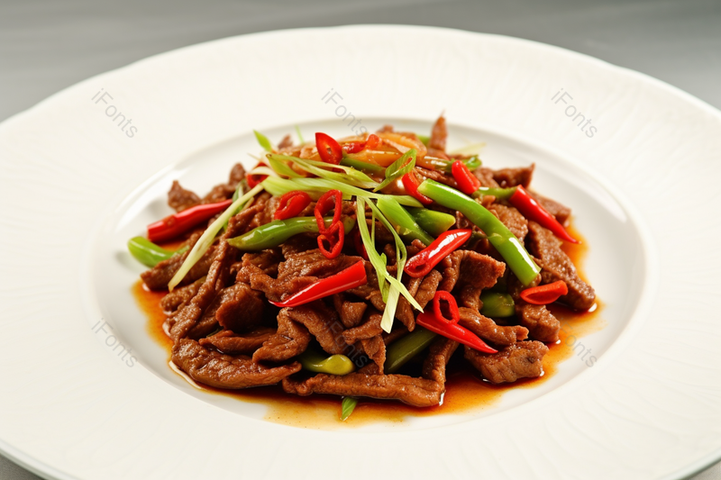 小炒黄牛肉新鲜辣椒美味湘菜美食,高清,摄影图,摄影图片,图片大全,摄影图免费下载